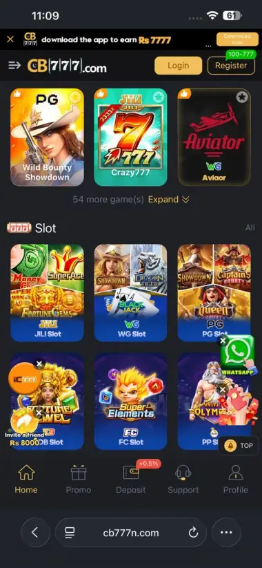CB777 Game slot categories and provider lobby
